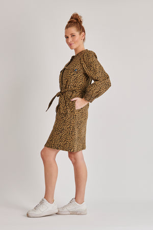 One Ten Willow Tie Waist Dress - Animal Print