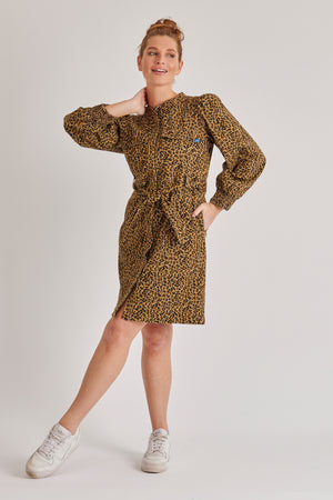 One Ten Willow Tie Waist Dress - Animal Print