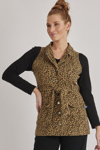 One Ten Willow Longline Vest - Animal Print