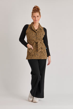 One Ten Willow Longline Vest - Animal Print