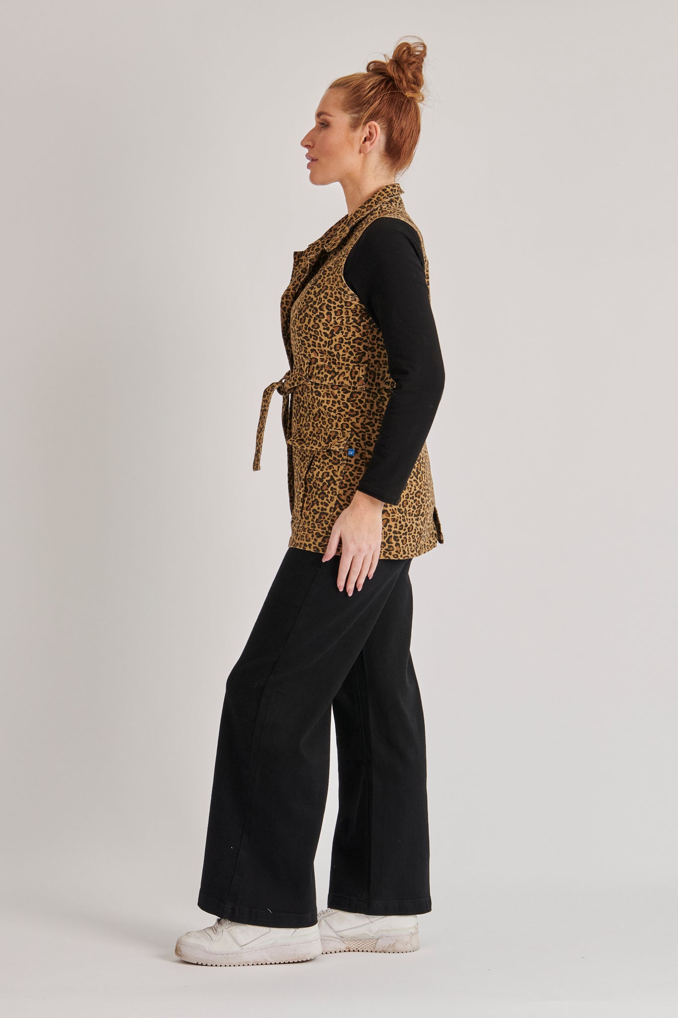 One Ten Willow Longline Vest - Animal Print