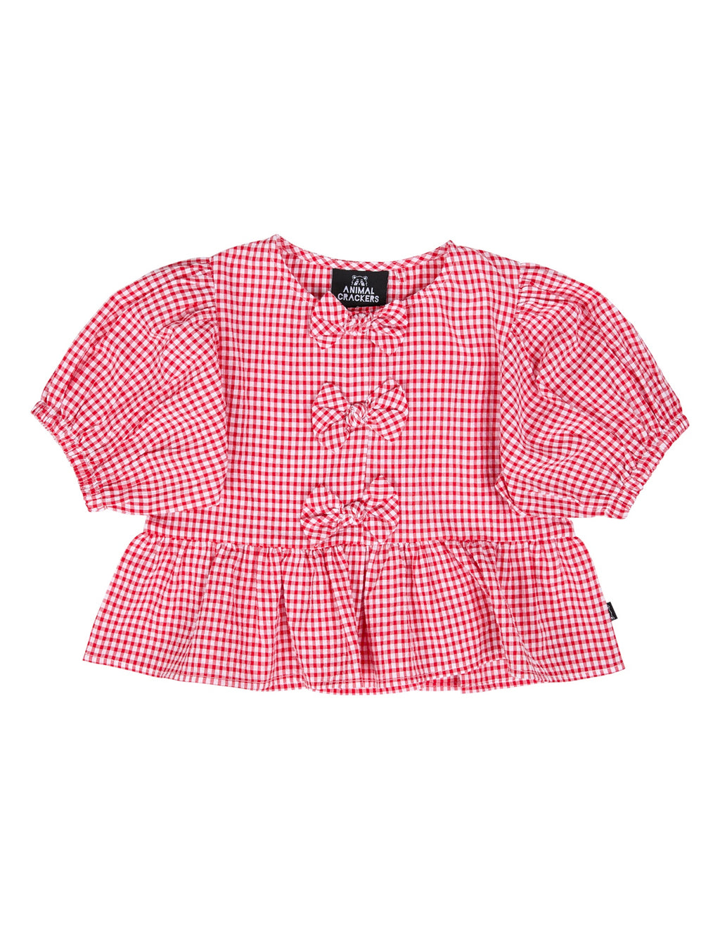 Animal Crackers Checkered Top - Check