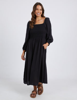 Elm Dusk Midi Dress - Black