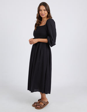 Elm Dusk Midi Dress - Black