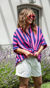 Elm Palermo Stripe Shirt - Blue/Pink