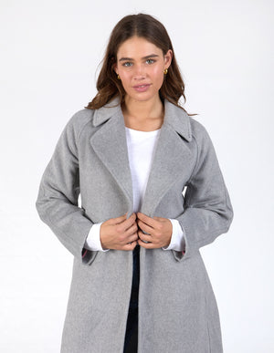Elm Farrah Coat - Grey Marle