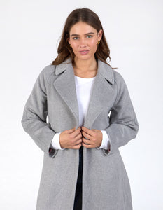 Elm Farrah Coat - Grey Marle