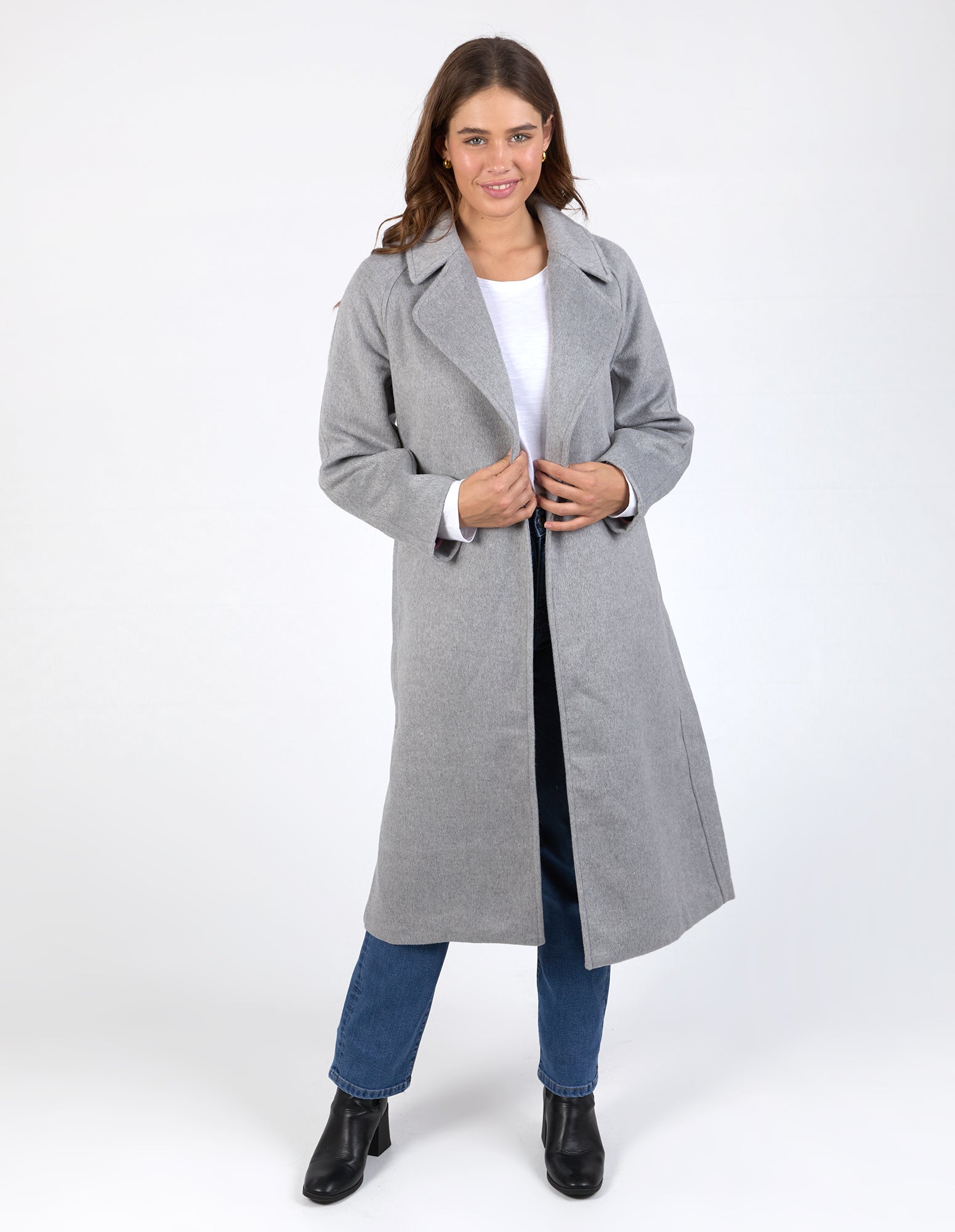 Elm Farrah Coat - Grey Marle