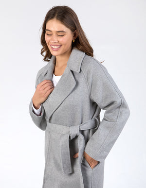 Elm Farrah Coat - Grey Marle