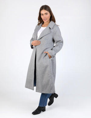 Elm Farrah Coat - Grey Marle