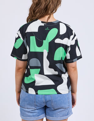 Elm Stijl Tee - Abstract Yardage Print