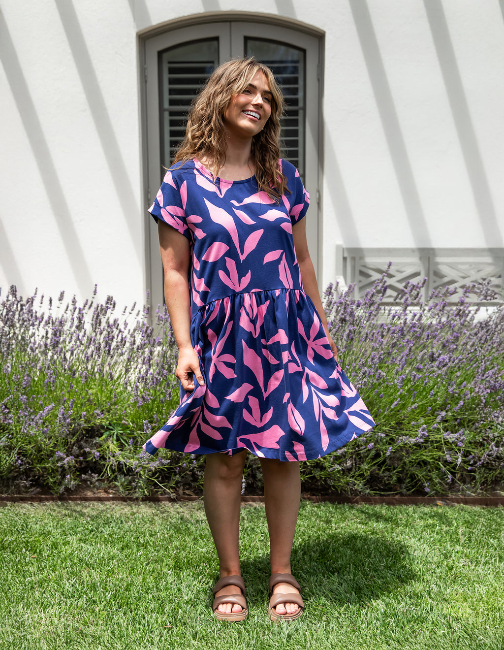 Elm Mimosa Dress - Blue Depths Print