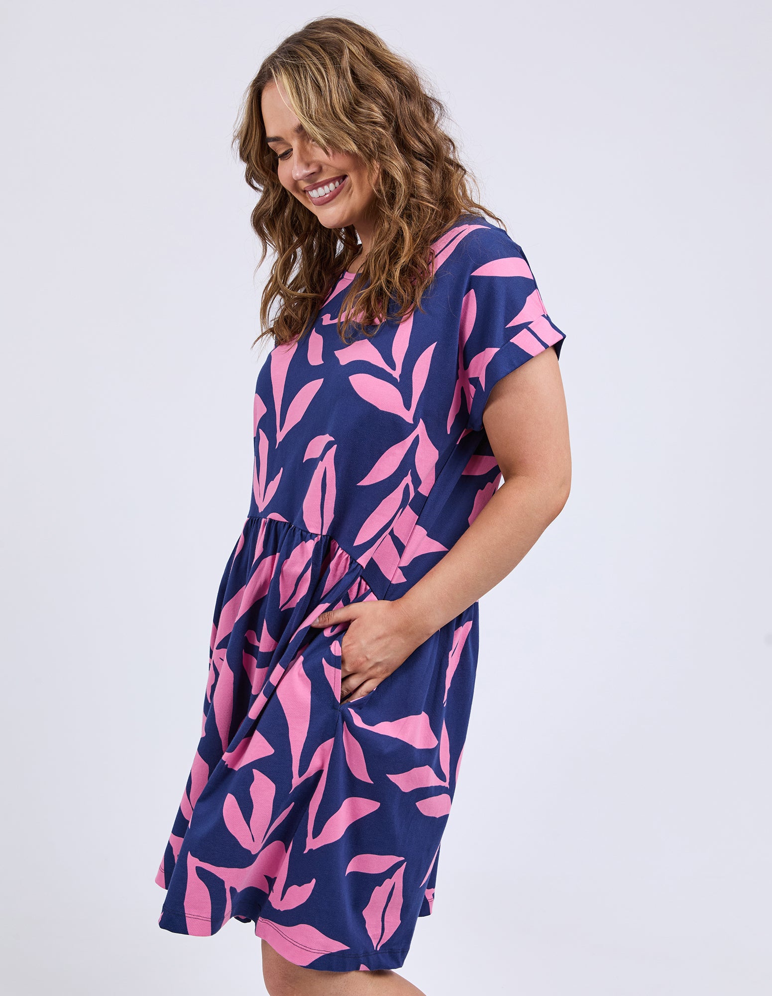 Elm Mimosa Dress - Blue Depths Print