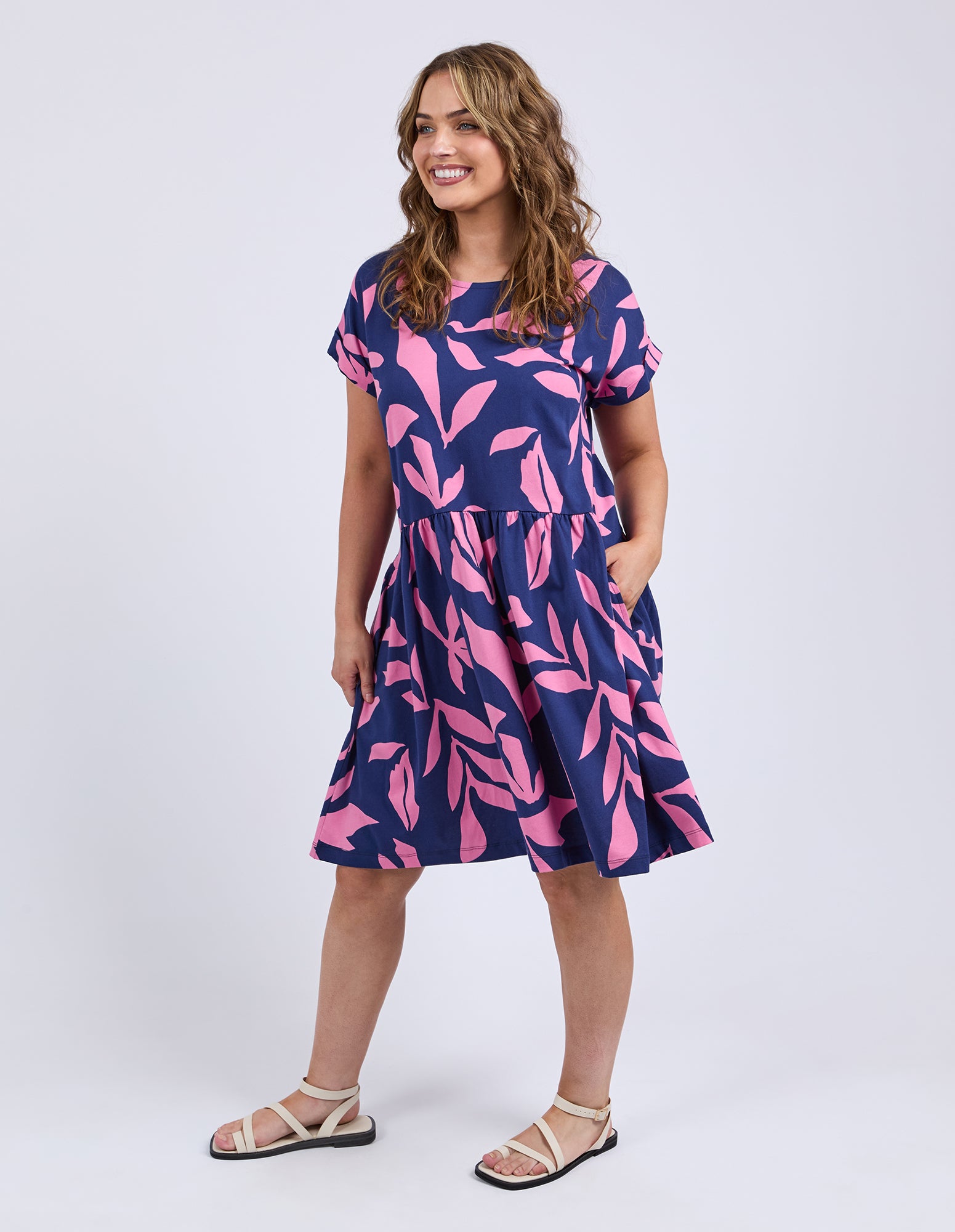 Elm Mimosa Dress - Blue Depths Print