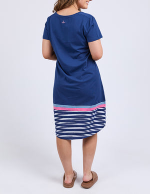 Elm Sylvia Tee Dress - Blue Depths