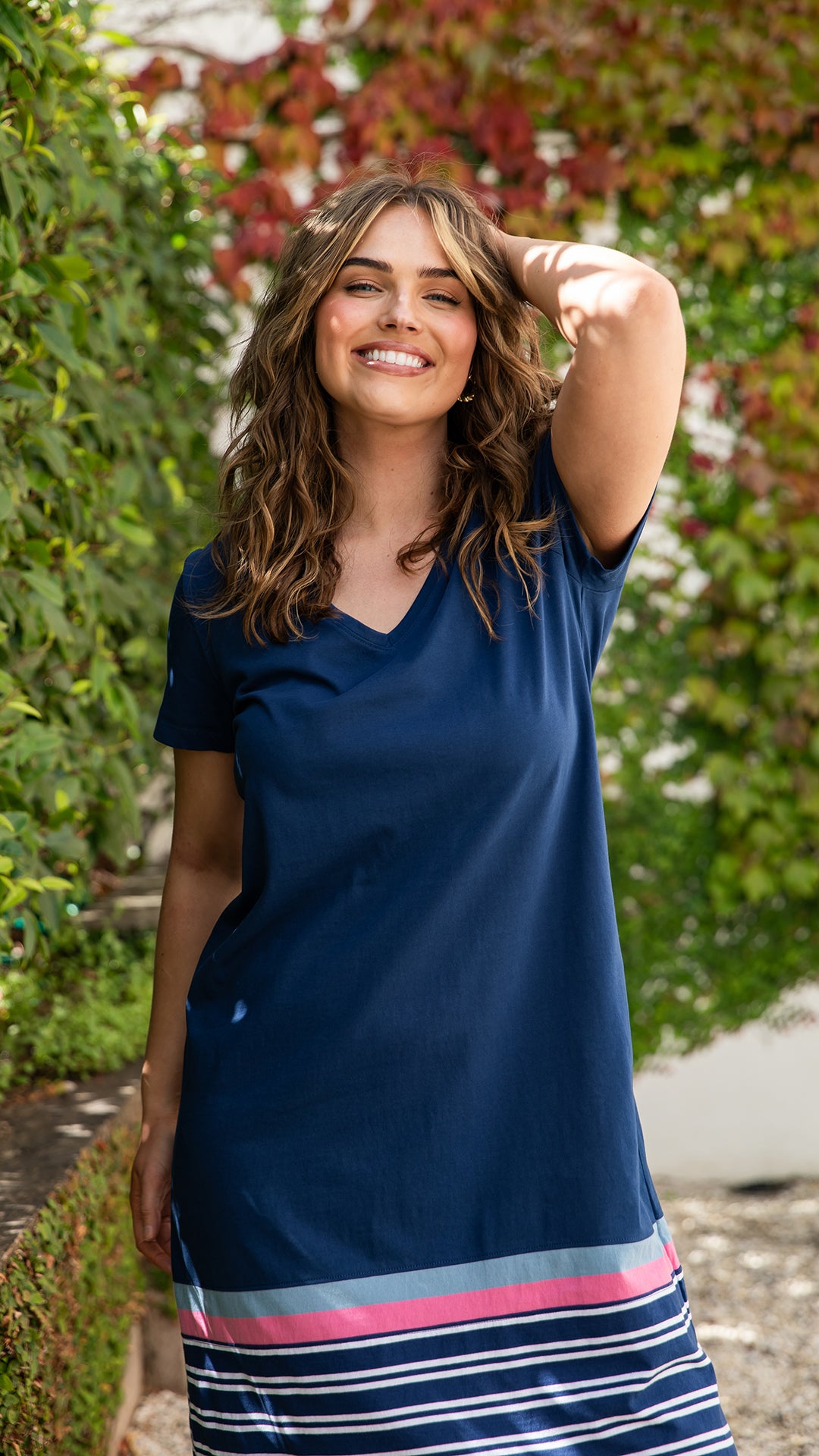Elm Sylvia Tee Dress - Blue Depths
