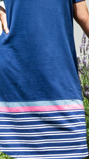 Elm Sylvia Tee Dress - Blue Depths