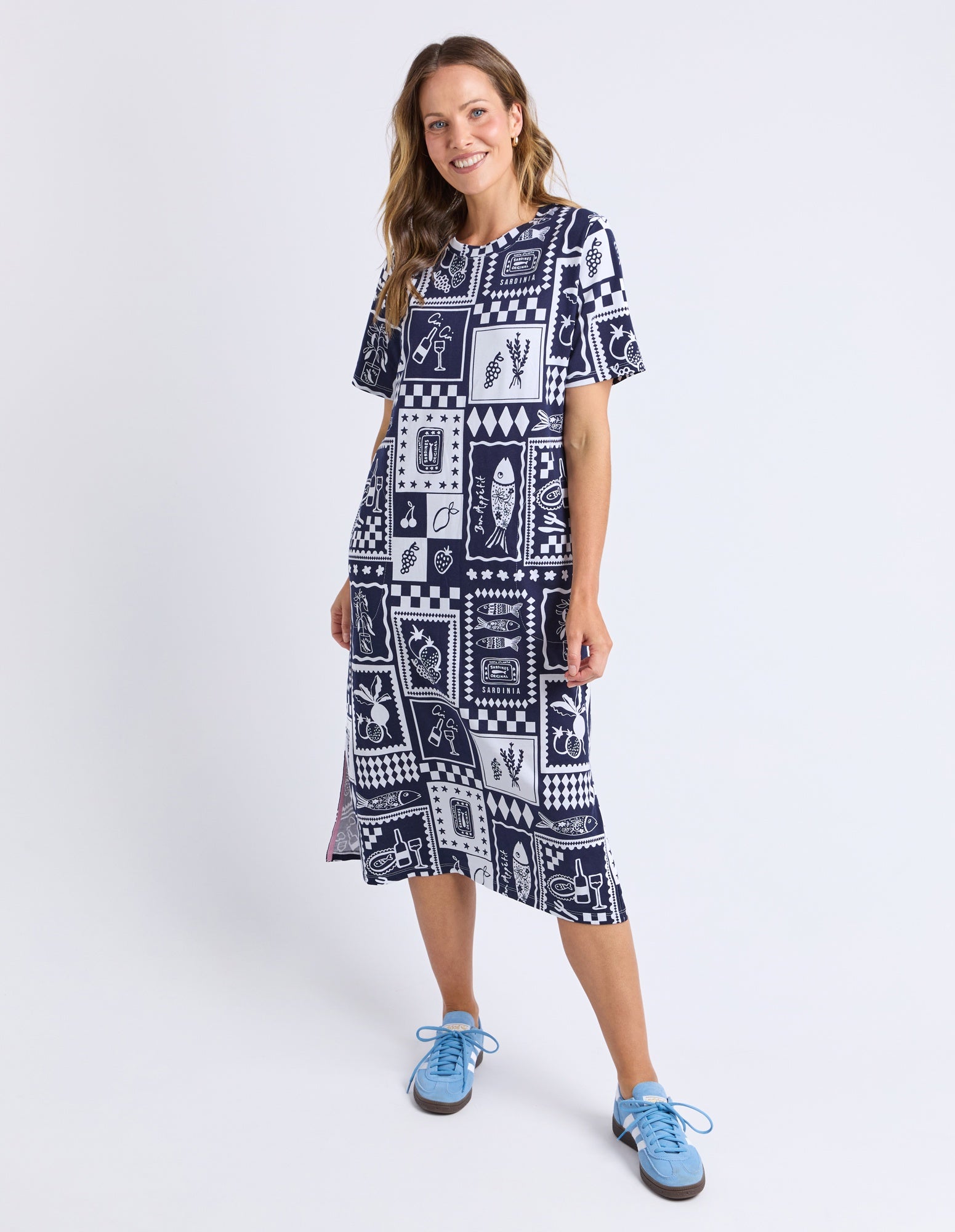 Elm Chin Chin Dress - Navy Print