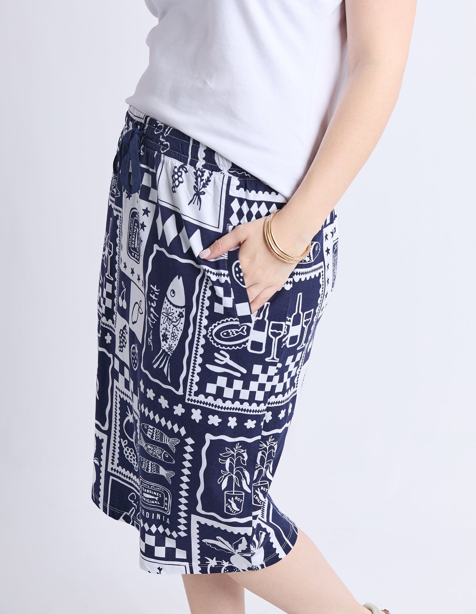 Elm Chin Chin Skirt - Navy Print