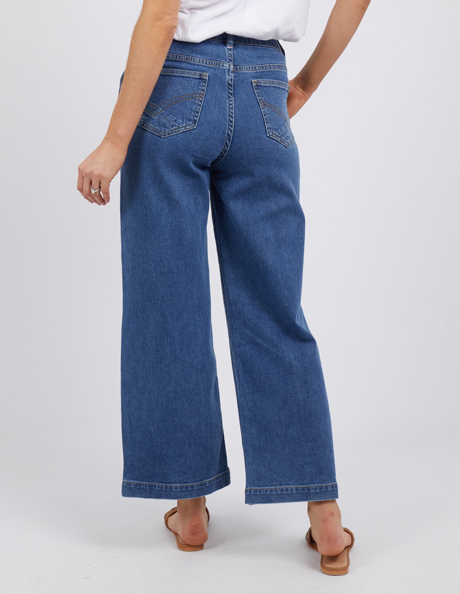 Elm Izzy Wide Leg Jean - Dark Blue