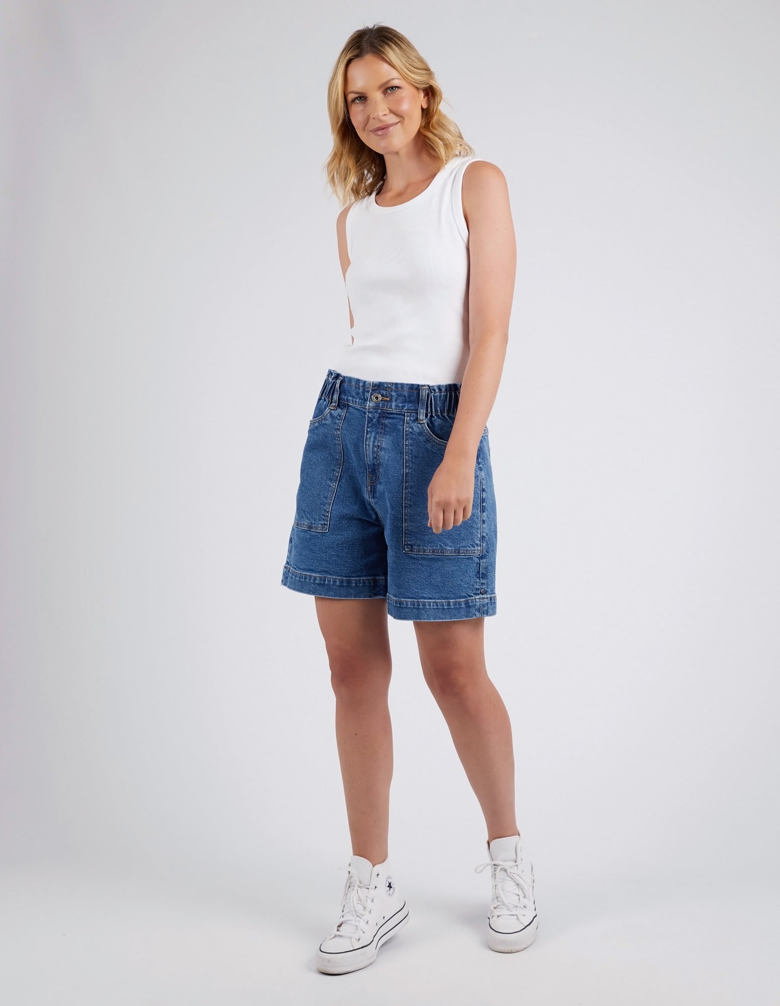 Elm Atlas Denim Short - Dark Blue