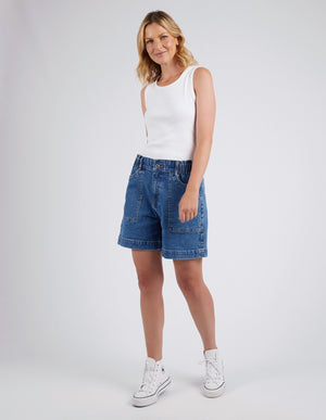Elm Atlas Denim Short - Dark Blue