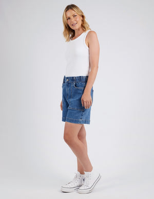 Elm Atlas Denim Short - Dark Blue