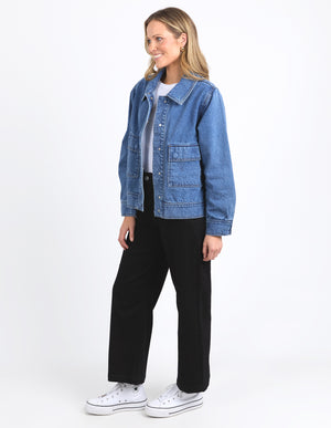Elm Hunter Denim Jacket - Mid Blue Wash
