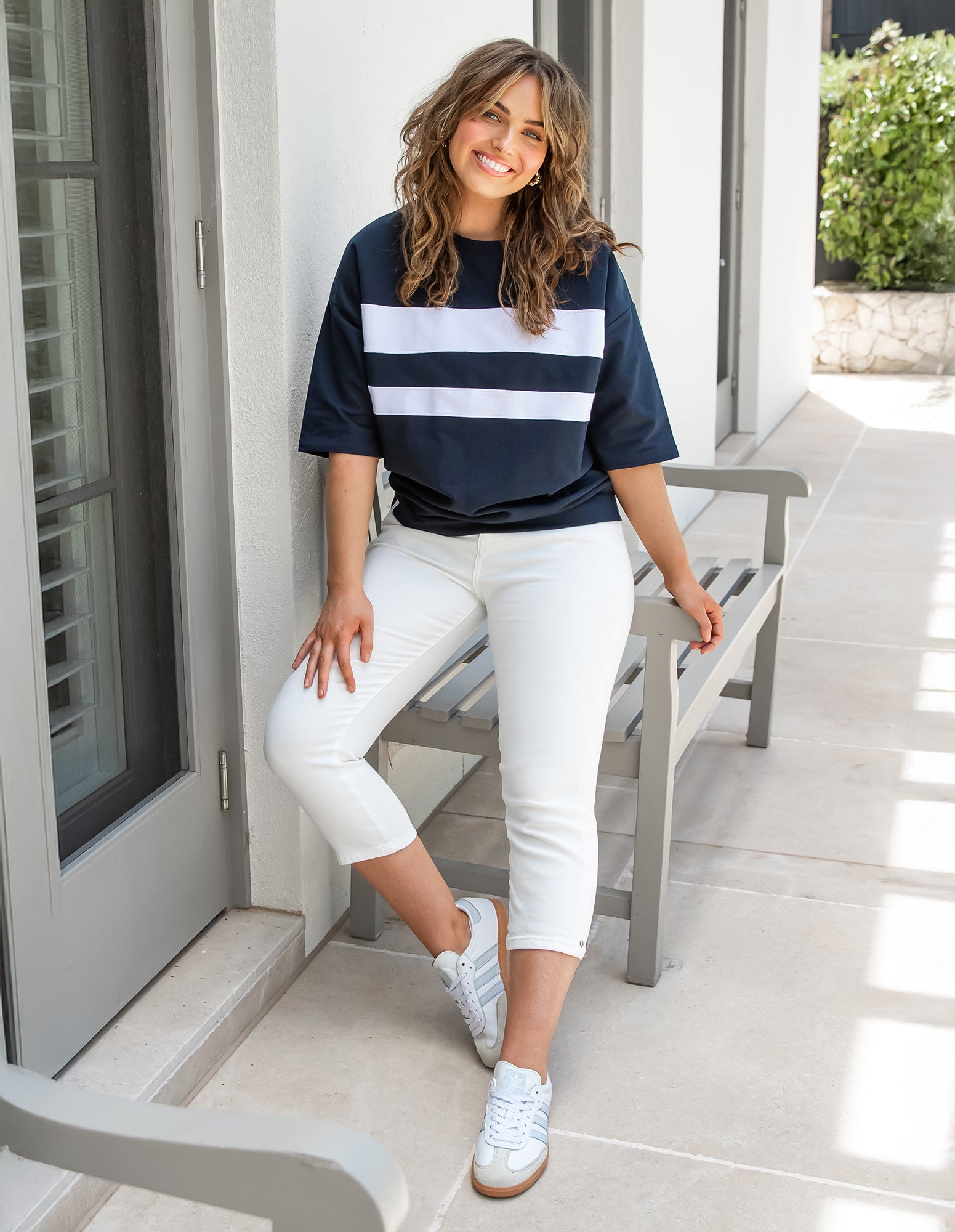 Elm Mollie Capri Jean - White