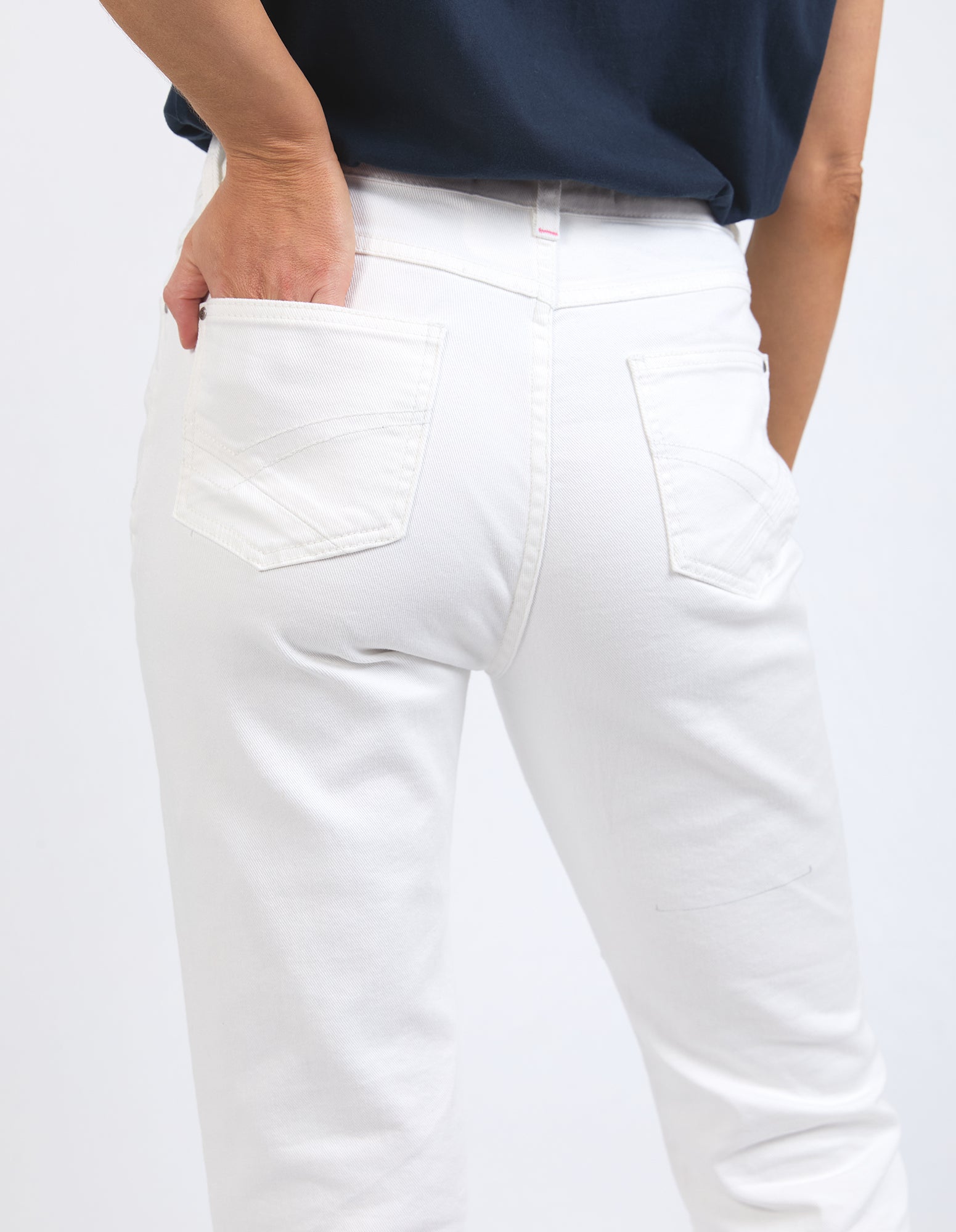 Elm Mollie Capri Jean - White