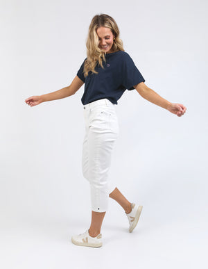 Elm Mollie Capri Jean - White