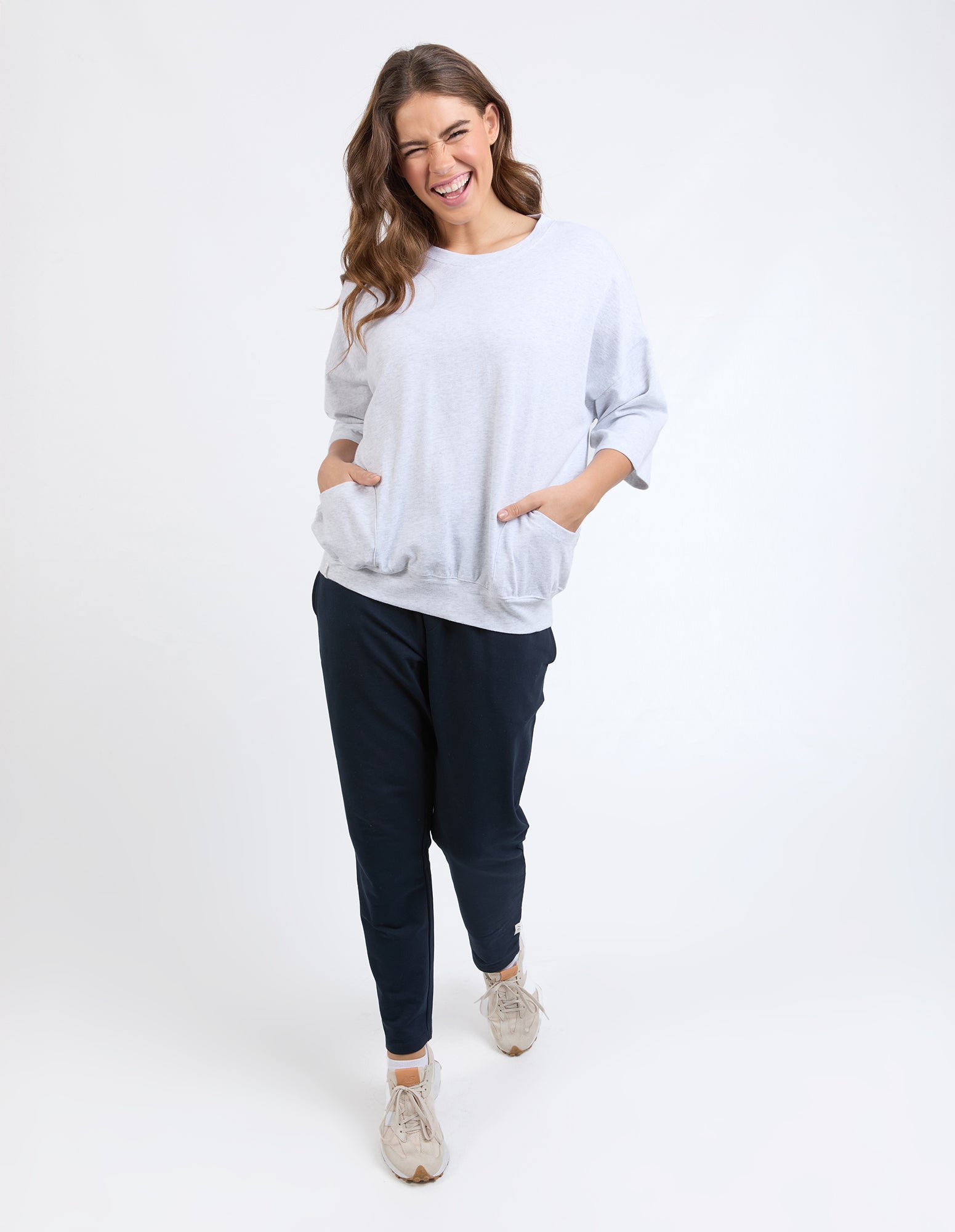 Elm Mazie Sweat - Grey Marle