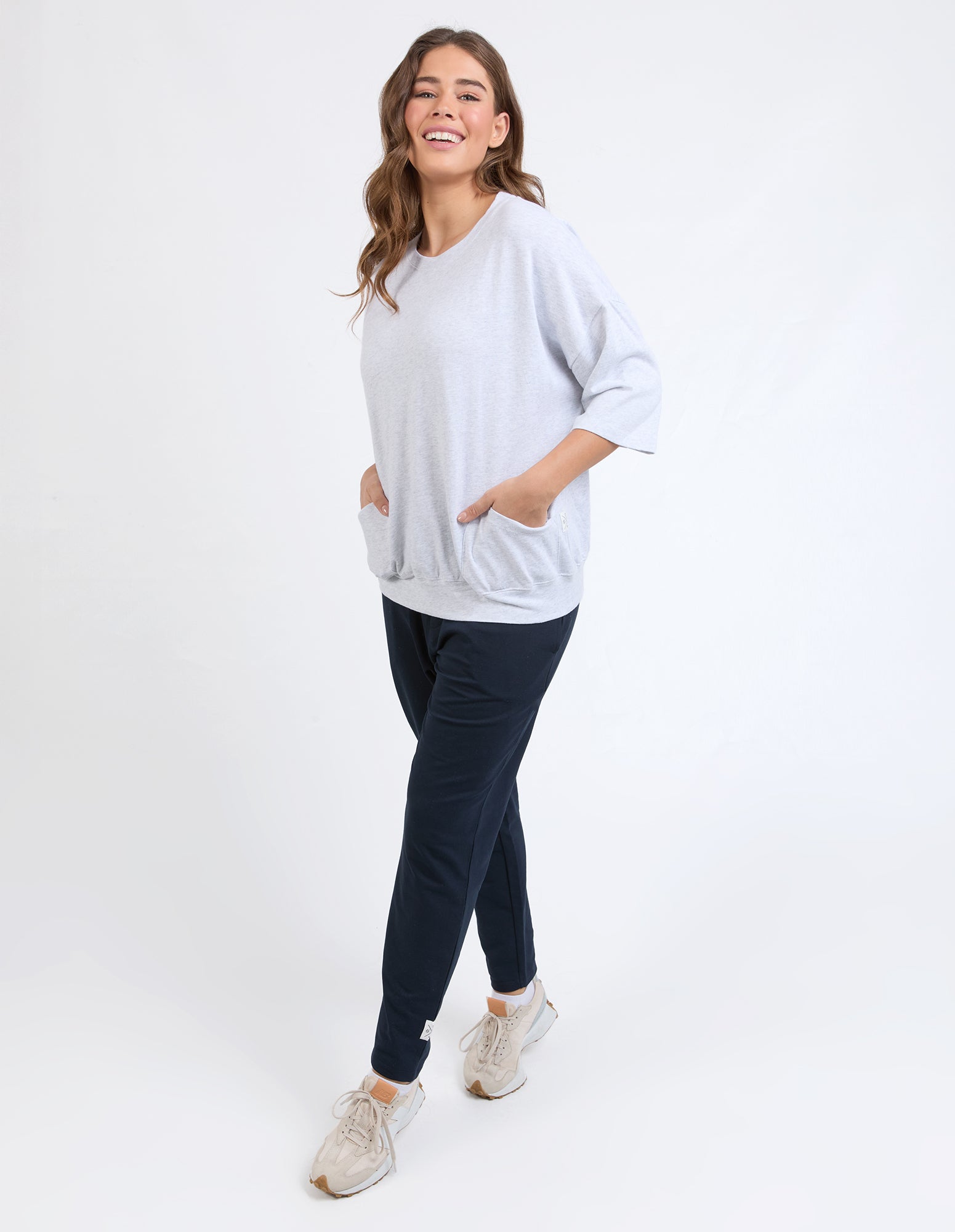 Elm Mazie Sweat - Grey Marle