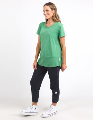 Elm Rib SS Tee - Green Briar