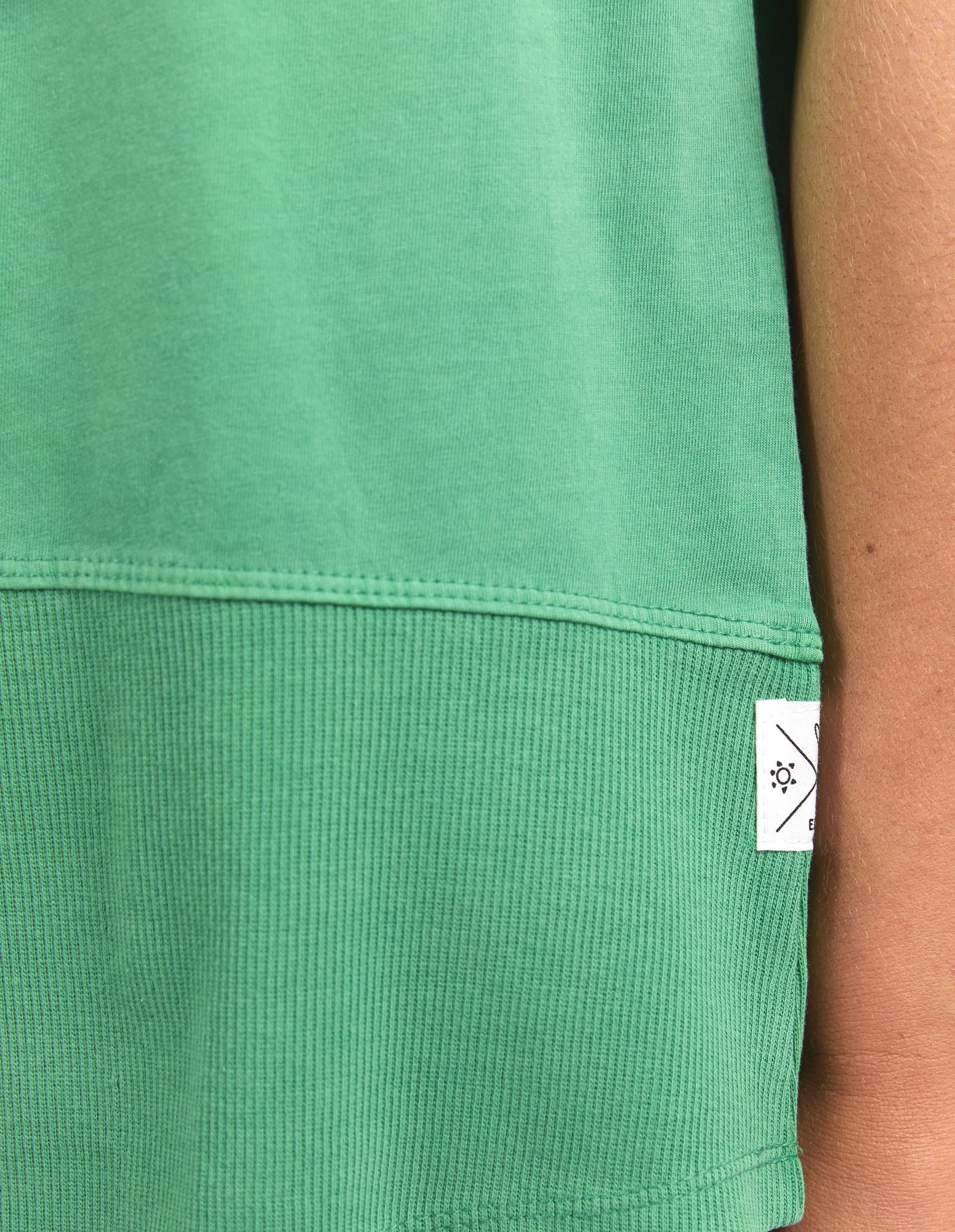 Elm Rib SS Tee - Green Briar