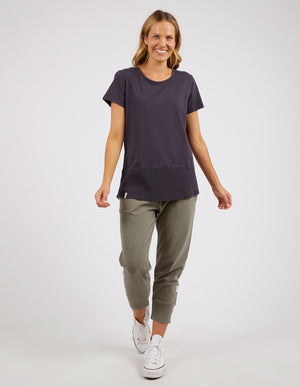Elm Rib SS Tee - Navy