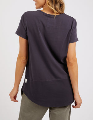 Elm Rib SS Tee - Navy