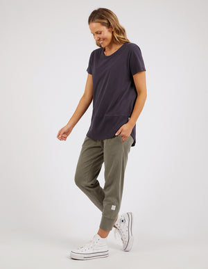 Elm Rib SS Tee - Navy