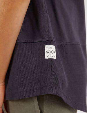Elm Rib SS Tee - Navy