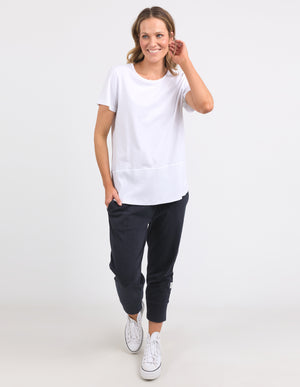 Elm Rib SS Tee - White