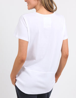 Elm Rib SS Tee - White