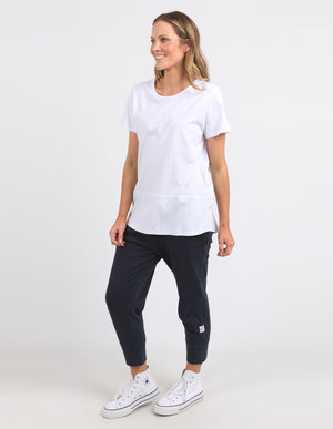 Elm Rib SS Tee - White