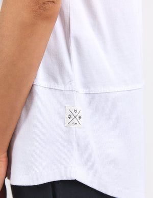 Elm Rib SS Tee - White