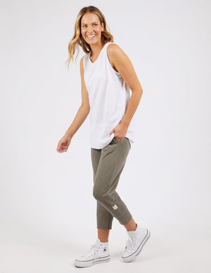 Elm Rib Hem Tank - White