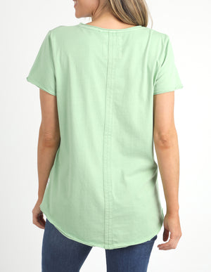 Elm Vee Tee - Quiet Green