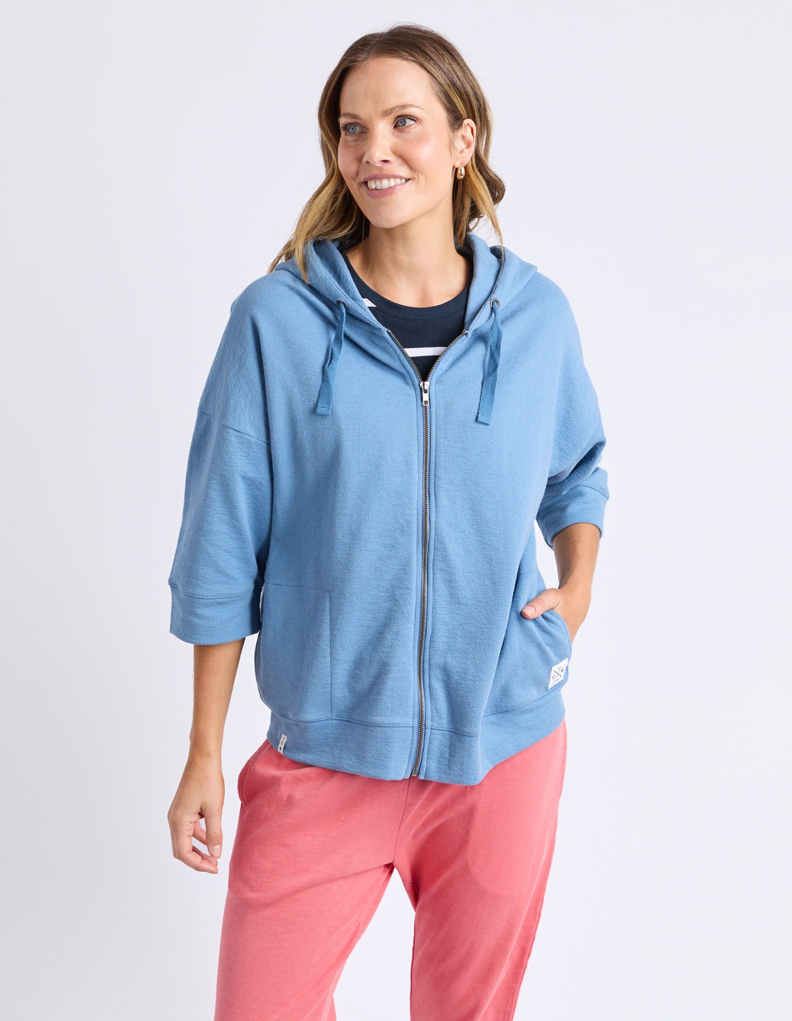 Elm Beachy Zip Hoodie - Blue Shadow