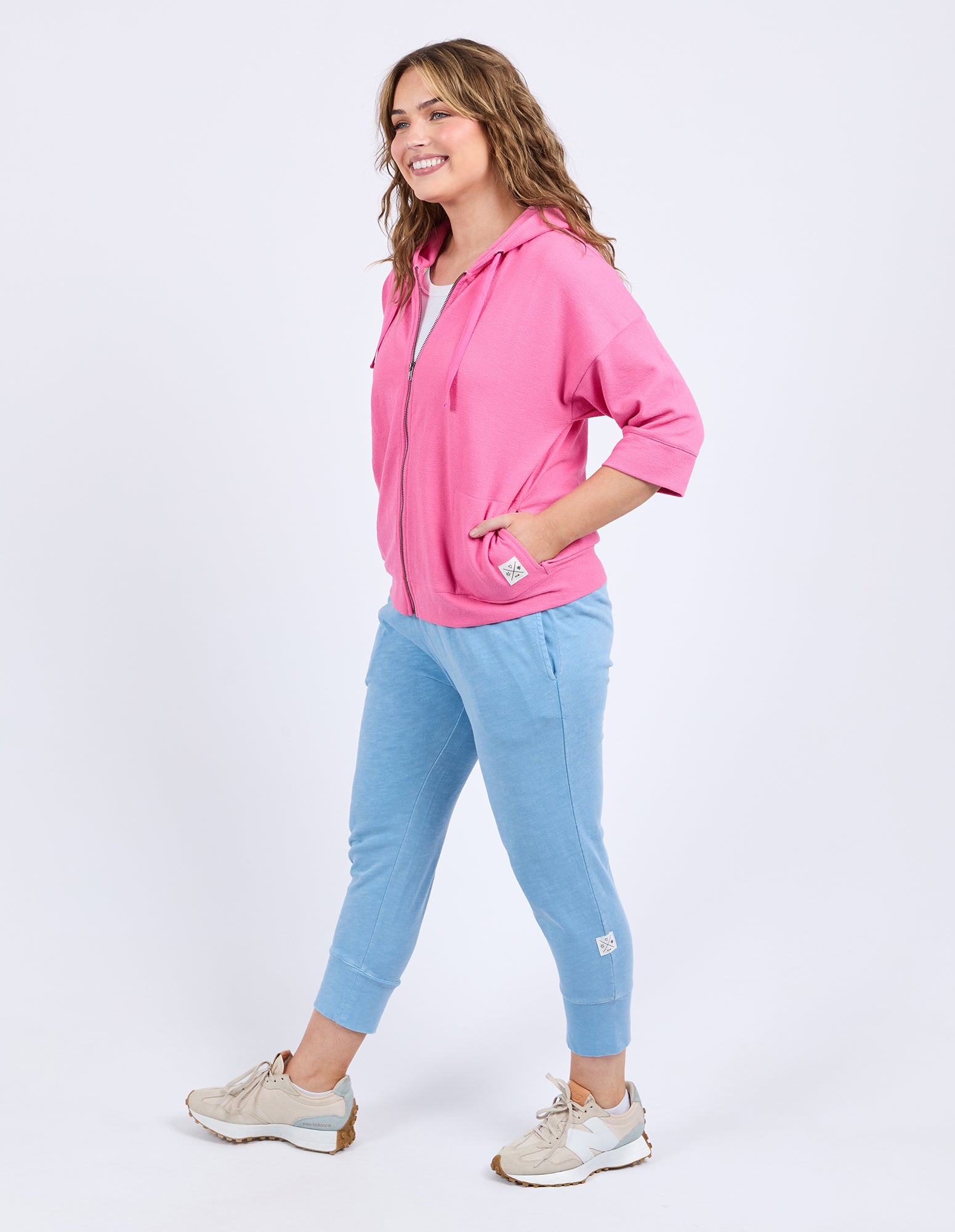 Elm Beachy Zip Hoodie - Aurora Pink