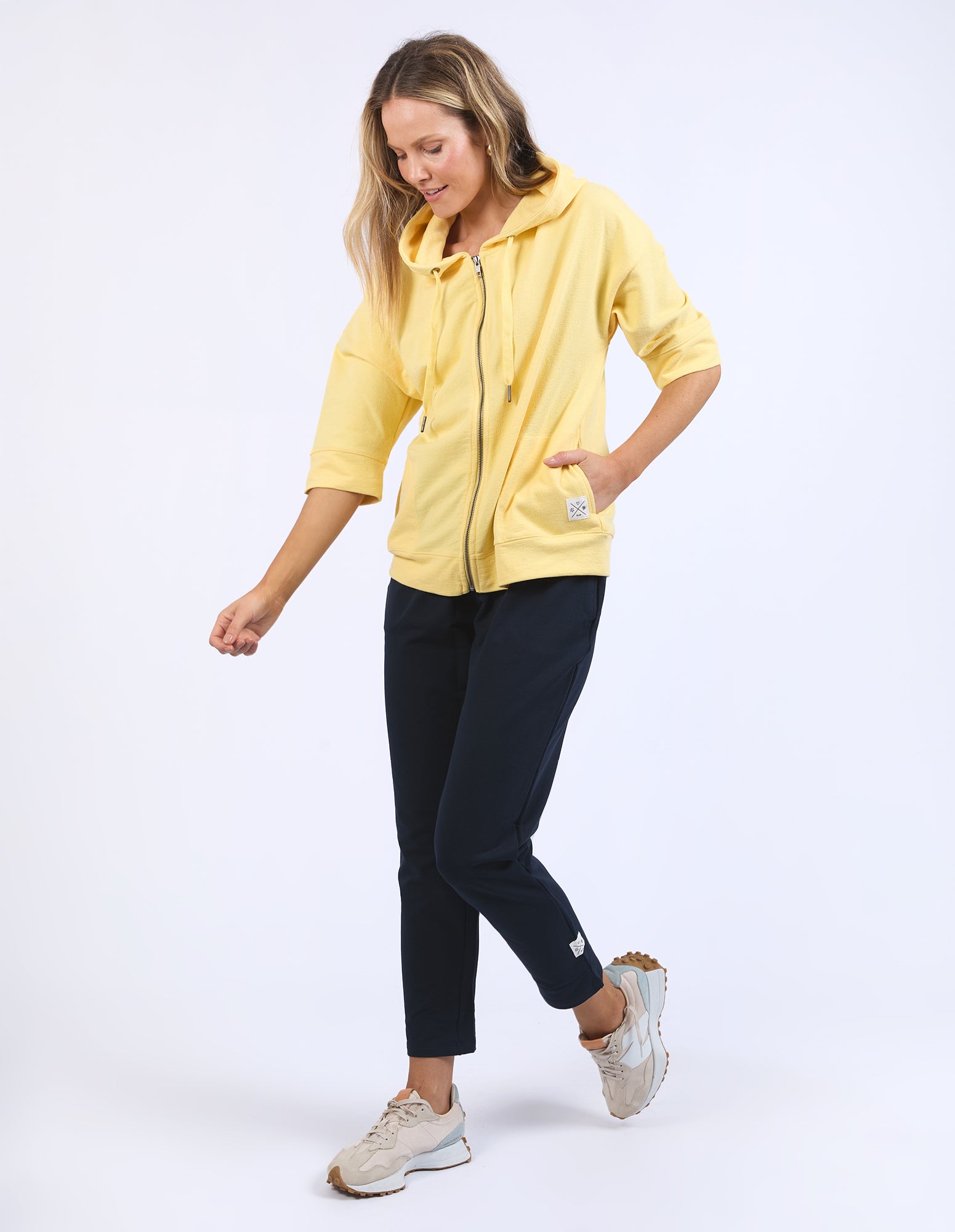 Elm Beachy Zip Hoodie - Pale Banana