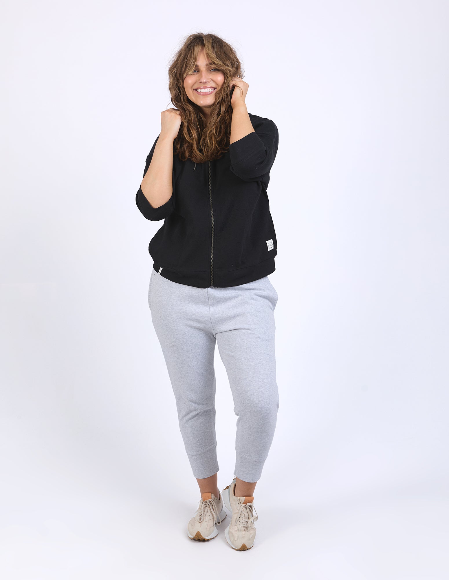 Elm Beachy Zip Hoodie - Black