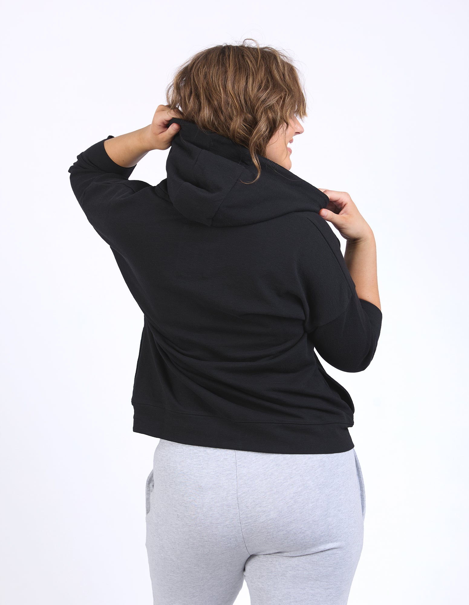 Elm Beachy Zip Hoodie - Black